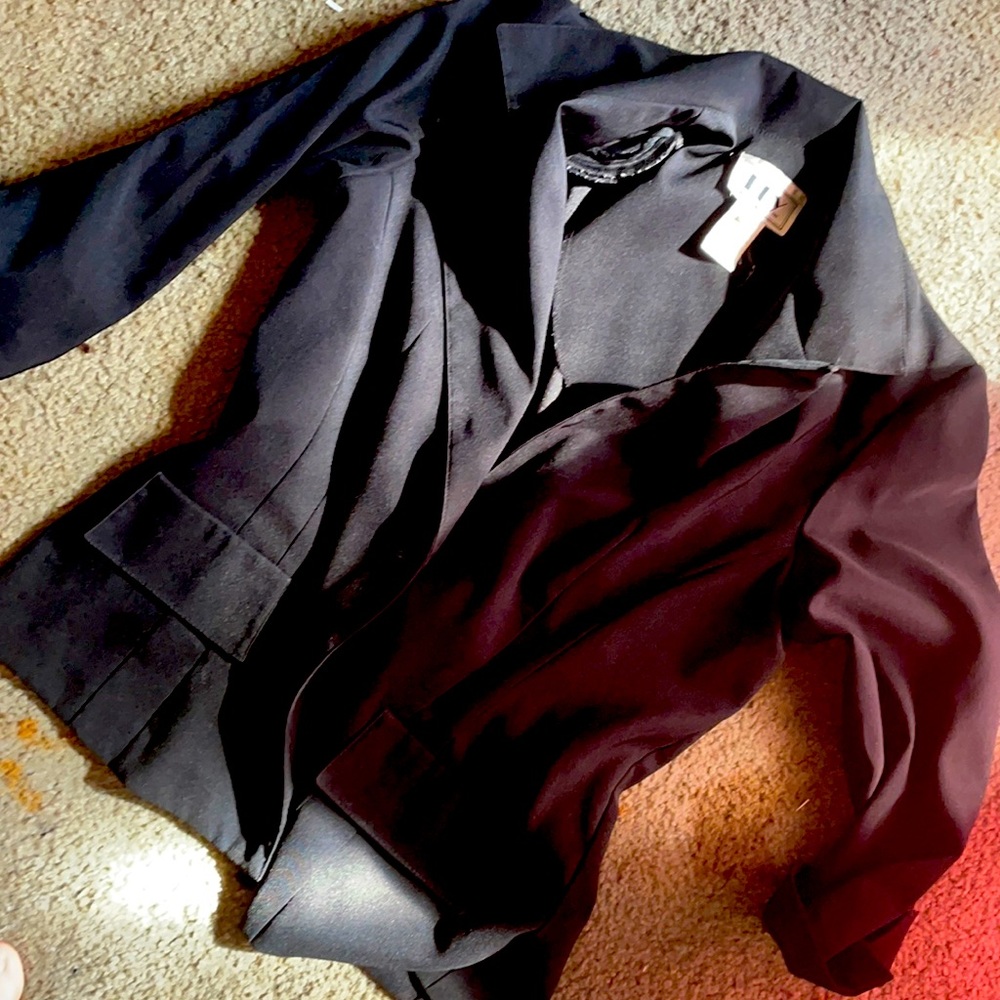 VINTAGE LADIES DBY LMTD. SINGLEBUTTON BLACK BLAZER